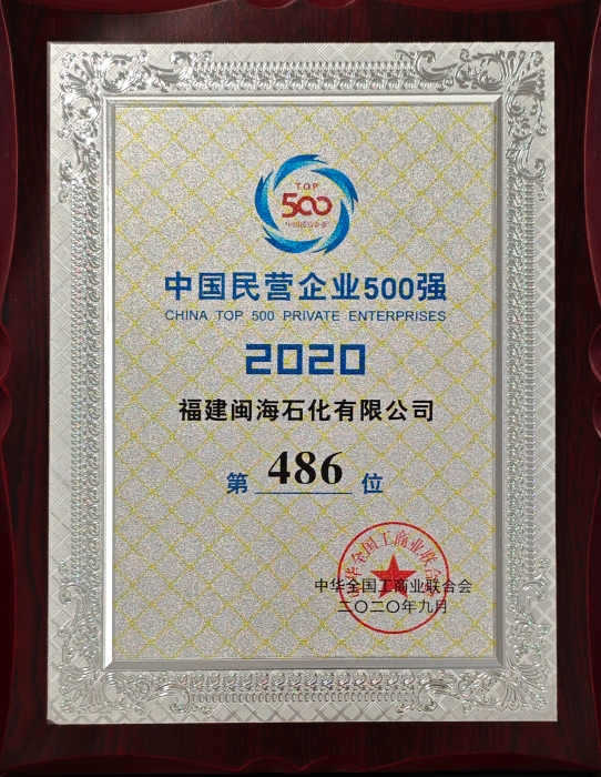 中国民营企业500强第486位
